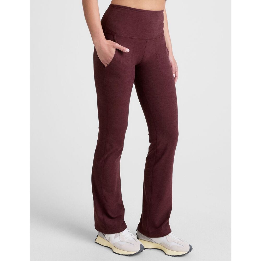 Beyond Yoga Spacedye Practice Pocket Bootcut Pants Burgundy Heather XS/S NWT - Picture 9 of 13